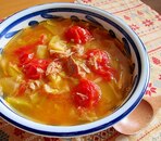 トマト・ツナ・きゃべつのスープ